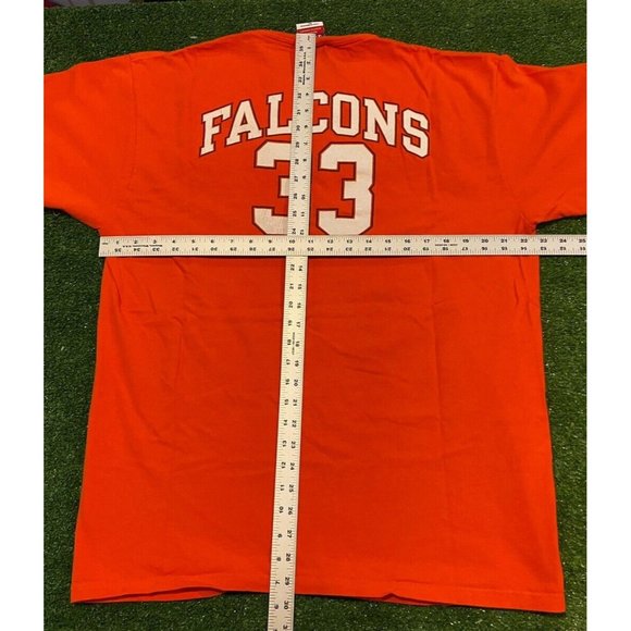 Vintage Y2K Retro Champion Bowling Green Falcons football #33 t-shirt XL orange - Picture 9 of 9